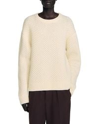 Sandro - Wool Fine Knit Crewneck Sweater - Lyst