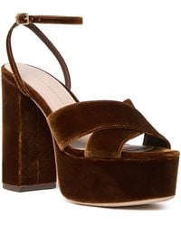 Loeffler Randall - Loretta Velvet Platform Sandals - Lyst