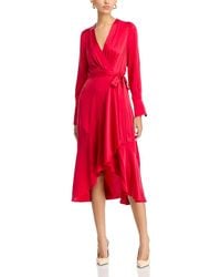 Kobi Halperin - Victoria Tie Waist Long Sleeve Midi Dress - Lyst