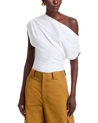 A.L.C. - A. L.C. Alice Asymmetric Draped Tee - Lyst