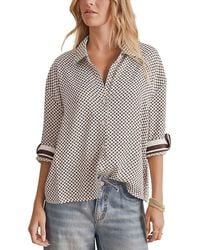 Splendid - Clara Printed Button Down Shirt - Lyst