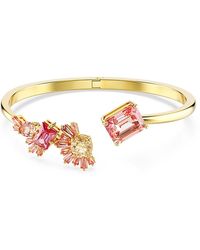 Swarovski - Gema Sakura Crystal Mixed Cut Bangle Bracelet - Lyst
