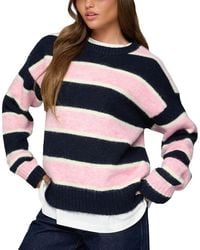 Edikted - Conrad Striped Knit Sweater - Lyst