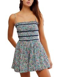 Free People - Bali Checked Out Printed Dress - Lyst