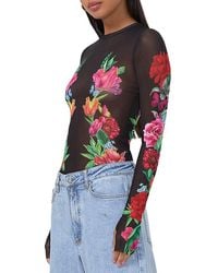 AFRM - Kaylee Printed Mesh Top - Lyst