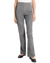 Theory - Suede Slit Hem Pants - Lyst