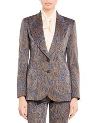 Etro - Paisley Peak Lapel Fitted Jacket - Lyst