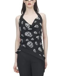 McQueen - Silk Scarf Halter Neck Top - Lyst