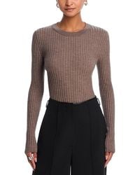Helmut Lang - Wool Ribbed Open Back Sweater - Lyst