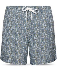 Eton - Printed Drawstring 5 Swim Trunks - Lyst