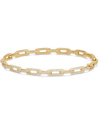 David Yurman Stax' Diamond 18k Yellow Gold Chain Link Bracelet - Metallic