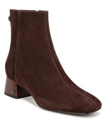 Sam Edelman - Paige Square Toe Block Heel Ankle Booties - Lyst