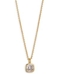 NADRI Jeweled Semiprecious Stone Bar Pendant Necklace 
