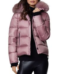 Dawn Levy Vera Fur - Trim Short Puffer Coat - Multicolour