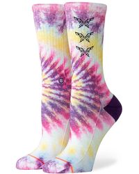 Stance So Fly Crew Socks - Lila