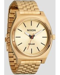 Nixon - Time teller solar reloj amarillo - Lyst