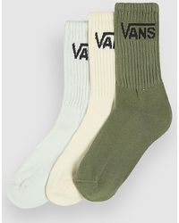 Vans - Classic crew (6.5-10) 3pk calcetines estampado - Lyst