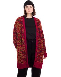 Huf Leopard knit duster pullover - Rot