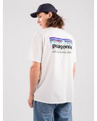 Patagonia - P-6 mission organic camiseta blanco - Lyst
