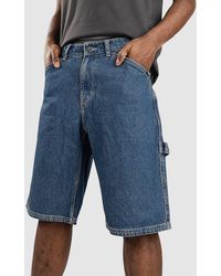Volcom - Labored denim utility pantalones cortos azul - Lyst
