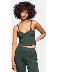 The Range Cotton Blended Knit Long Sleeve Shrug Emerald in Green Womens Clothing Tops Long-sleeved tops 