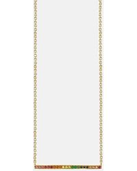 Sydney Evan Long Micropave Bar Necklace - Metallic