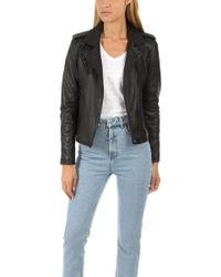 IRO Newhan Leather Jacket - Black