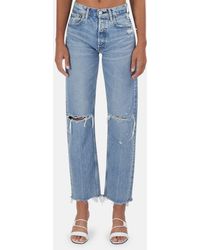 Moussy Denim Guilford Straight Jeans in 