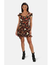 R13 Deconstructed Babydoll Dress - Black