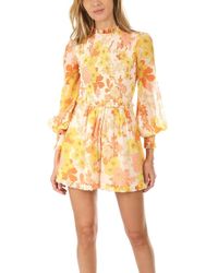 Zimmermann Primrose Crinkle Playsuit - Yellow