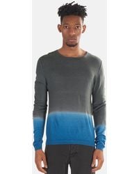 120% Lino Dip Dye Cashmere Sweater - Grey