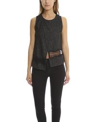 Thakoon Addition Crossover Woven Tank Top - Gray