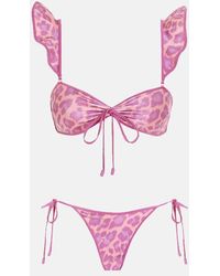 Zimmermann Teddy Frill Bikini Swimwear - Pink