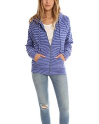 V :: Room Heather Fleece Zip Hoody Sweater - Blue