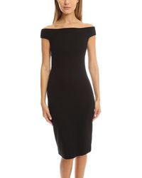 L'Agence Anna Off Shoulder Dress - Black
