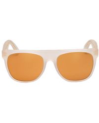 Retrosuperfuture Matte Flat Top Sunglasses - White