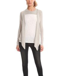 Majestic Filatures Waterfall Cardigan Jumper - Natural