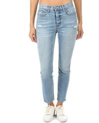 grlfrnd karolina distressed skinny jeans