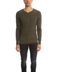 3.1 Phillip Lim Incomplete Waffle Henley - Natural