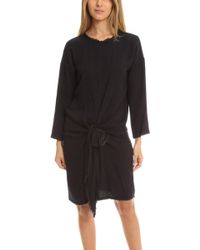 MASSCOB Tie Front Dress - Black