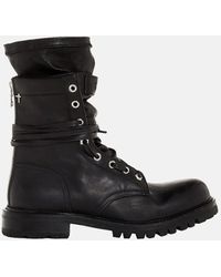 RTA Hybrid Combat Boot Shoes - Black
