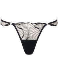 Bluebella - Bluebella Marabel Embroidered Sheer Thong - Lyst