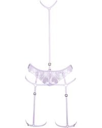 Bluebella - Colette Suspender Thigh Harness Purple Rose - Lyst
