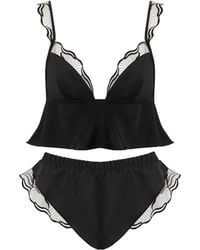 Bluebella - Marabel Luxury Satin Cami And Short Set/Sheer - Lyst