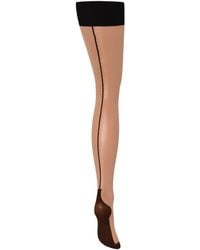Bluebella - Back Seam Leg/Plain Top Stockings Sheer - Lyst
