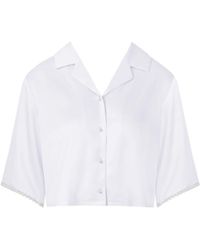 Bluebella - Pearl Luxury Satin Shirt White/pearl - Lyst