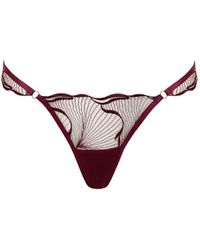 Bluebella - Marabel Embroidered Sheer Brief Cherry - Lyst