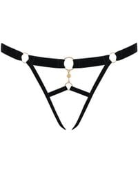 Bluebella - Simone Ouvert Brief Black/gold - Lyst