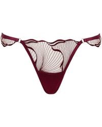 Bluebella - Marabel Embroidered Sheer Thong Cherry - Lyst