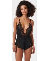 Bluebella - Genevieve Luxury Satin Teddy/Sheer - Lyst
